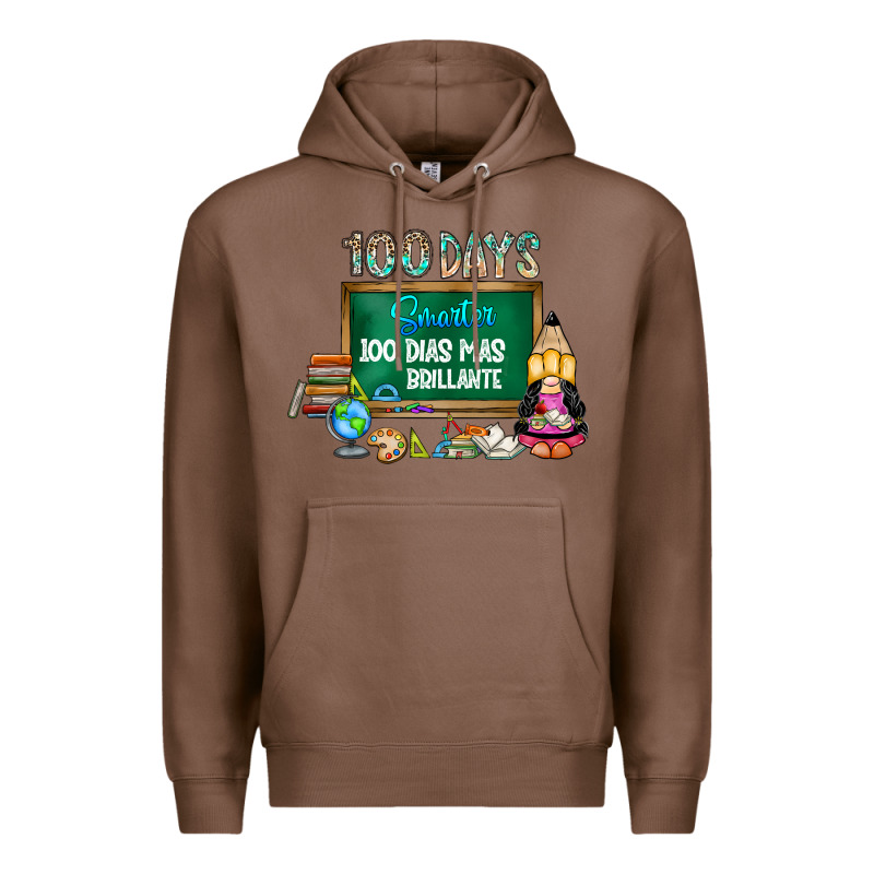 100 Days Smarter 100 Dias Mas Brillante Premium Hoodie by SublimationCraftShop | Teevron