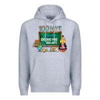 Heather Grey 100 days smarter 100 dias mas brillante Premium Hoodie - SublimationCraftShop