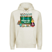 Oatmeal Heather 100 days smarter 100 dias mas brillante Premium Hoodie - SublimationCraftShop
