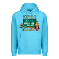 Ocean Blue 100 days smarter 100 dias mas brillante Premium Hoodie - SublimationCraftShop
