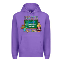 Purple 100 days smarter 100 dias mas brillante Premium Hoodie - SublimationCraftShop