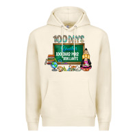 Tofu 100 days smarter 100 dias mas brillante Premium Hoodie - SublimationCraftShop