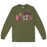 Army Green easter he ıs risen Long Sleeve Tee - AdoDesignShop