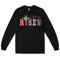 Black easter he ıs risen Long Sleeve Tee - AdoDesignShop