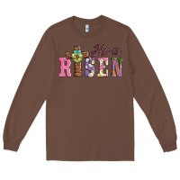 Chestnut easter he ıs risen Long Sleeve Tee - AdoDesignShop