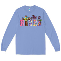 Colony Blue easter he ıs risen Long Sleeve Tee - AdoDesignShop