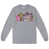 Heather Grey easter he ıs risen Long Sleeve Tee - AdoDesignShop