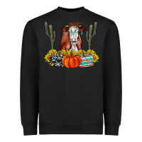 Black Fall Cow Heavyweight Sweatshirt - CowhideDigitalArt