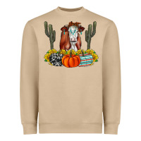 Mushroom Fall Cow Heavyweight Sweatshirt - CowhideDigitalArt
