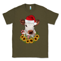 Army Green calf sunflower christmas Classic Tee - JahusDesignShop