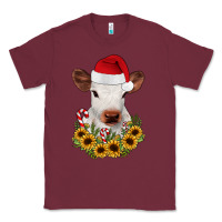 Burgundy calf sunflower christmas Classic Tee - JahusDesignShop