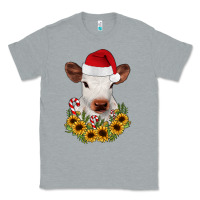 Heather Grey calf sunflower christmas Classic Tee - JahusDesignShop