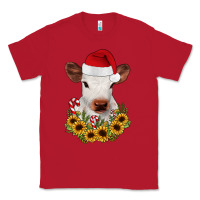 Red calf sunflower christmas Classic Tee - JahusDesignShop