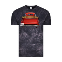 Cloud Black western red truck back view Vintage Tee - FaDigitalArtStudio