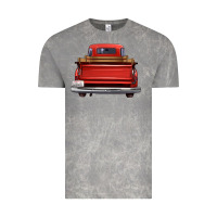 Cloud Rock western red truck back view Vintage Tee - FaDigitalArtStudio