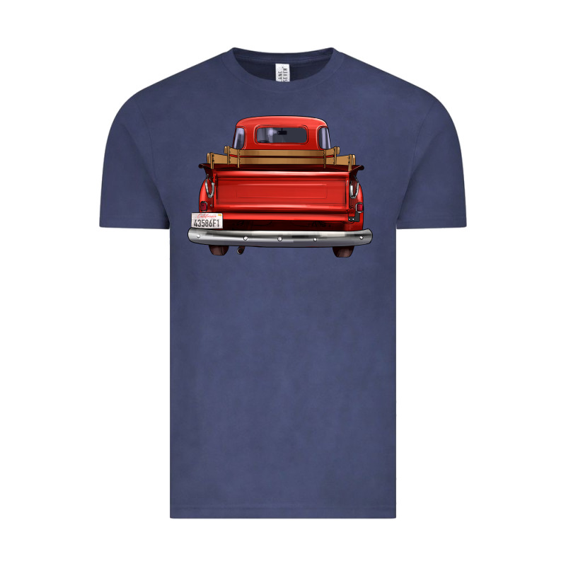 Western Red Truck Back View Vintage Tee by FaDigitalArtStudio | Teevron