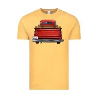 Vintage Mustard western red truck back view Vintage Tee - FaDigitalArtStudio