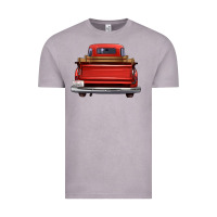 Vintage Zinc western red truck back view Vintage Tee - FaDigitalArtStudio