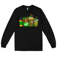 Black longhaired cow st patricks coffee Long Sleeve Tee - Jasminsmagicworld