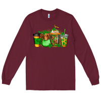 Burgundy longhaired cow st patricks coffee Long Sleeve Tee - Jasminsmagicworld