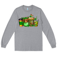 Heather Grey longhaired cow st patricks coffee Long Sleeve Tee - Jasminsmagicworld