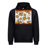Black Christmas gingerbread cookies and candy cane Urban Hoodie - NancyCooperArtShop