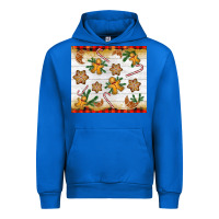Cobalt Christmas gingerbread cookies and candy cane Urban Hoodie - NancyCooperArtShop