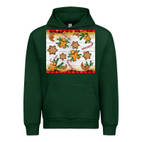 Forest Green Christmas gingerbread cookies and candy cane Urban Hoodie - NancyCooperArtShop