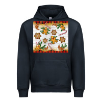 Navy Christmas gingerbread cookies and candy cane Urban Hoodie - NancyCooperArtShop