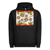 Pigment Black Christmas gingerbread cookies and candy cane Urban Hoodie - NancyCooperArtShop
