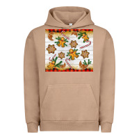Pigment Burro Christmas gingerbread cookies and candy cane Urban Hoodie - NancyCooperArtShop