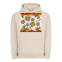 Pigment French Oak Christmas gingerbread cookies and candy cane Urban Hoodie - NancyCooperArtShop