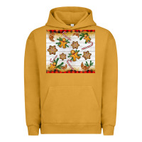 Pigment Peanut Butter Christmas gingerbread cookies and candy cane Urban Hoodie - NancyCooperArtShop