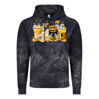 Cloud Black bumble bee coffee cups Vintage Hoodie - Zillion Design Studio