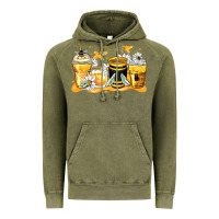 Vintage Olive bumble bee coffee cups Vintage Hoodie - Zillion Design Studio