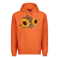 Carrot sunflower leopard patch Premium Hoodie - AdoDesignShop