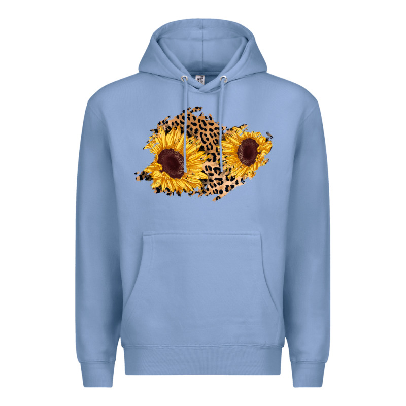 Sunflower Leopard Patch Premium Hoodie by AdoDesignShop | Teevron
