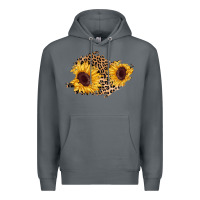 Rock sunflower leopard patch Premium Hoodie - AdoDesignShop
