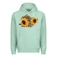 Seafoam sunflower leopard patch Premium Hoodie - AdoDesignShop