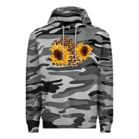 Slate Camo sunflower leopard patch Premium Hoodie - AdoDesignShop