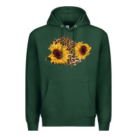 Sports Green sunflower leopard patch Premium Hoodie - AdoDesignShop