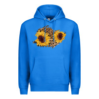 True Royal sunflower leopard patch Premium Hoodie - AdoDesignShop