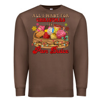 Chestnut all i want for christmas is pan dulce Premium Sweatshirt - MaliasSmallBusiness