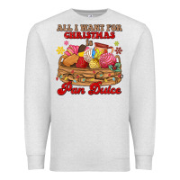 Oatmeal Heather all i want for christmas is pan dulce Premium Sweatshirt - MaliasSmallBusiness