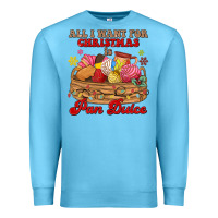 Ocean Blue all i want for christmas is pan dulce Premium Sweatshirt - MaliasSmallBusiness
