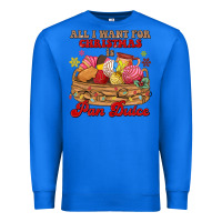 True Royal all i want for christmas is pan dulce Premium Sweatshirt - MaliasSmallBusiness