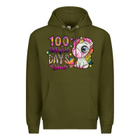 Army Green 100 magical days school Premium Hoodie - SublimationCraftShop