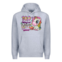 Heather Grey 100 magical days school Premium Hoodie - SublimationCraftShop