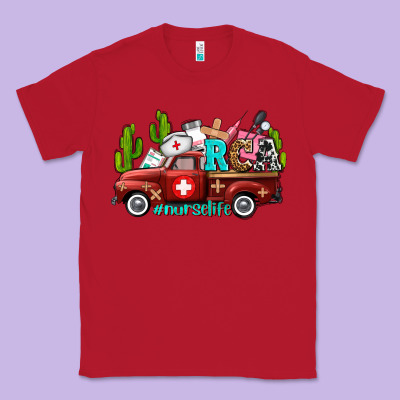 Rca Nurse Truck With Cactus Classic Tee Designed By Adodesignshop