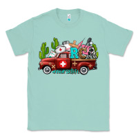 Seafoam rca nurse truck with cactus Classic Tee - AdoDesignShop